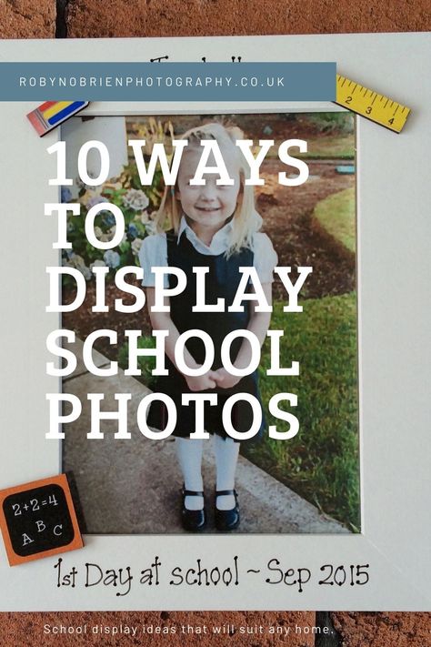 Taking those back to school photos is one thing but how do you display them? Get some of my favourite ideas on how to show off those milestone photos around your home What To Do With School Photos, School Photos Display Ideas, School Photo Collage Ideas, Yearly School Photo Display, How To Display School Pictures On Wall, Displaying School Pictures On Wall, School Picture Frame Ideas, What To Do With School Pictures, Display School Pictures On Wall