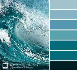 . Color Bathroom Design, Blue Paint Colors, Sea Wave, Bedroom Paint Colors, Design Seeds, Blue Colour Palette, Bedroom Paint, Blue Decor, Ocean Inspiration