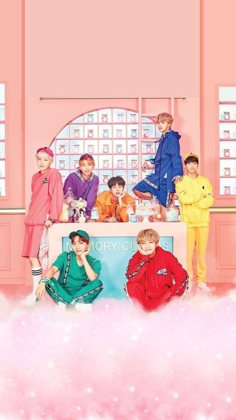 Bts Group Picture, Bts Backgrounds, Bts Group Photos, Wallpaper Bts, Billboard Music Awards, Pink Wall, Bts Drawings, Bts Chibi, Bts Group