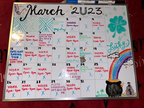 Dry Erase Board Calendar Ideas, Cute Calendar Ideas White Board, April Whiteboard Calendar Ideas, February Calendar White Board, January Whiteboard Calendar Ideas, February White Board Ideas, March Dry Erase Calendar Ideas, March Whiteboard Ideas, March Whiteboard Calendar Ideas