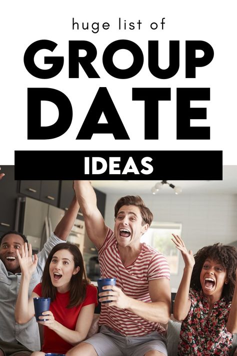 Group Dates Ideas, Double Date Ideas For Adults, Friend Group Outing Ideas, Fhe Ideas For Adults, Marriage Small Group Ideas, Singles Event Ideas, Group Outing Ideas, Group Couple Games, Dance Day Date Ideas