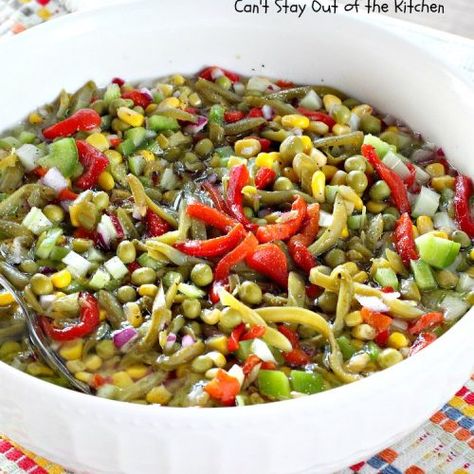 Canned Vegetable Salad, Marinated Salad Recipes, Vegtable Salad, Marinated Salad, Vegetable Salads, Food Sides, Healthy Low Calorie, Marinated Vegetables, Vegetable Salad Recipes