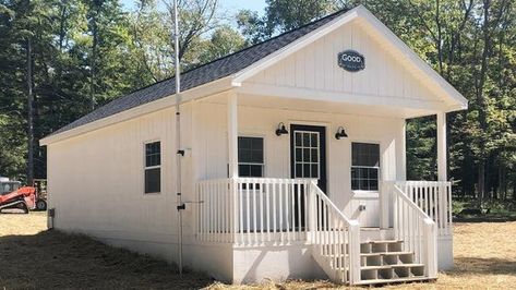 Absolutely Gorgeous Little SHED Cabin Just Finished - YouTube Shed To House Conversion Floor Plans, 12x24 Tiny House Floor Plans With Loft, 16 X 40 Shed House, 14x40 Shed House, 16x40 Shed House Plans, 12x24 Tiny House Floor Plans, 16x40 Shed House, Shed To Home, Livable Sheds