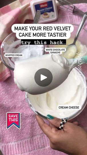 Cream Cheese Ganache, Stabilized Whipped Cream Frosting, Cake Receipe, Stabilized Whipped Cream, How To Make Cream, Cake Hacks, Make Cream Cheese, Whipped Cream Frosting, White Chocolate Ganache