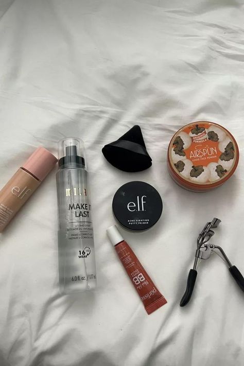 Makeup Products Blush, Makeup Looks Blush, Milani Setting Spray, Blushing Makeup, Elf Putty Primer, Blusher Makeup, Makeup Puff, Dior Lip Glow, Foundation Sponge