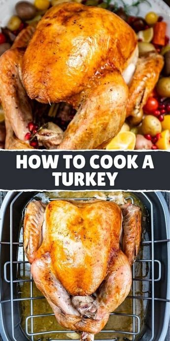 HOW TO COOK THE BEST TURKEY IN THE OVEN Turkey Recipes In Roaster Ovens, Roast Turkey Recipes Thanksgiving, Cook Turkey In Oven, Oven Turkey Recipes, Oven Baked Turkey, Oven Turkey, Cooking Thanksgiving Turkey, Turkey In The Oven, Cooking The Perfect Turkey