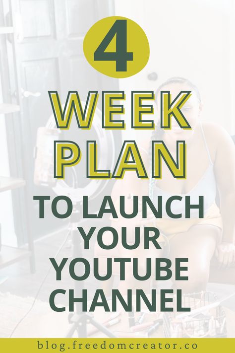 Everything you need to launch your YouTube channel to build followers for your online business. From research to recording, I'm sharing everything I wish I knew when I started my YouTube channel so I had a solid YouTube channel strategy.  Check out the 4 week plan to launch your YouTube channel. Youtube Channel Strategy, How To Start A Successful Youtube Channel, Youtube Business Plan, Creating A Youtube Channel, Faceless Youtube Channel Ideas, How To Start A Youtube Channel, Youtube Ideas For Beginners, Starting Youtube Channel, Youtube Management