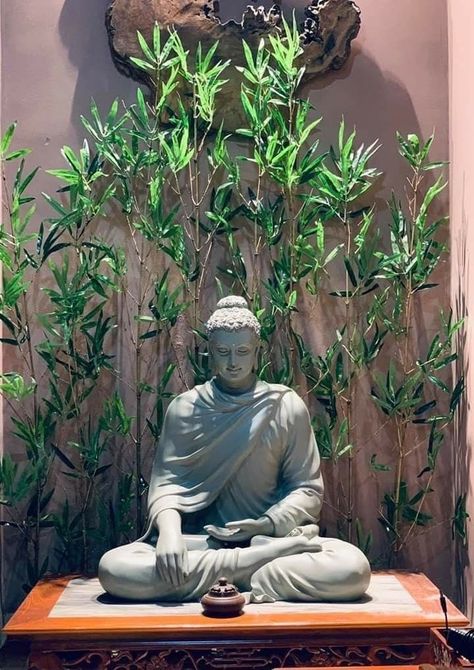 Buddha Statue In Garden, Buddha In Garden, Buddha Statue At Home, Buddha Statue Decor, Buddha Statue Garden, Garden Buddha, Buddha Statue Home, Buddha Wall Decor, Buddha Home Decor