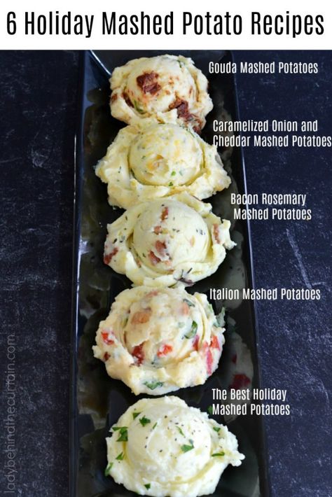 6 Holiday Mashed Potato Recipes Thanks Giving Mashed Potatoes Recipe, Holiday Mashed Potatoes Recipe, Easy Dinner Recipes With Mashed Potatoes, Mash Potato Leftover Recipes, Mashed Potato Ideas, Dinners With Mashed Potatoes As A Side, Leftover Mashed Potatoes What To Do With, What To Eat With Mashed Potatoes, Christmas Mashed Potatoes