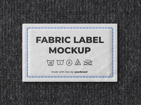 Clothing Labels Design, Mockup Template Free, T Shirt Label, Label Mockup, 타이포그래피 포스터 디자인, Shirt Label, Free Labels, Fabric Labels, Label Tag