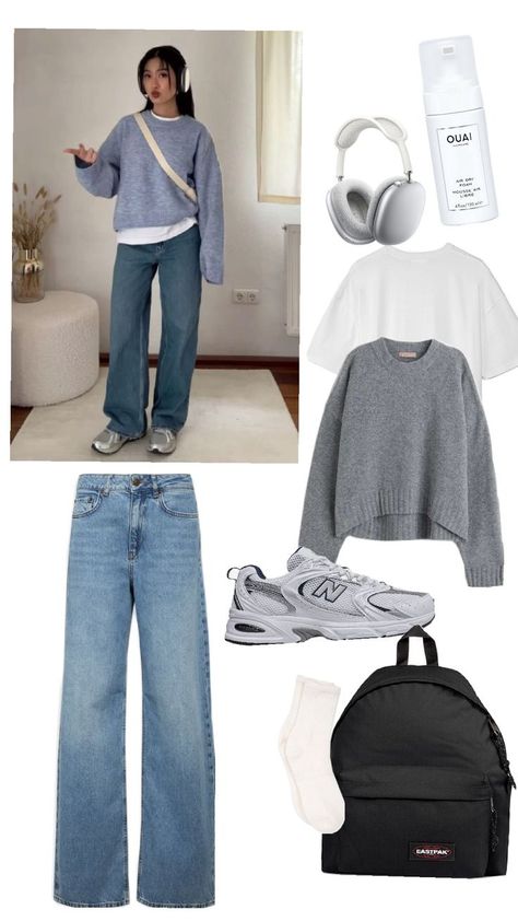 College autumn outfit aesthetic easy 2024 Basic College Outfits Winter, Cozy College Outfit Winter, Autumn Outfits For College, All Season Outfits, Smart College Outfit, Winter Fashion Outfits For College, Winter College Outfits Aesthetic, Winter Outfits For University Students, Cute Winter Outfits 2024