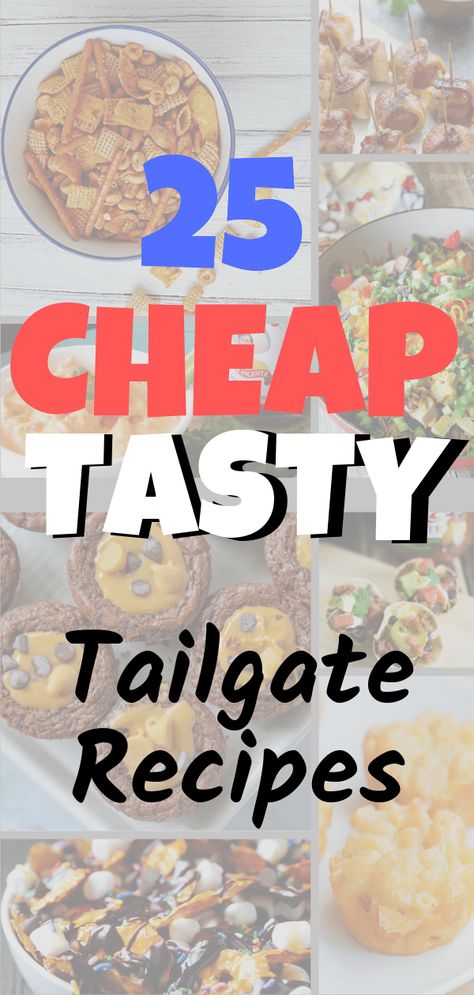 Cheap but Amazing Tailgate Food Inexpensive Football Food, Nascar Tailgating Food, No Cook Tailgate Food Snacks, Easy Tailgate Meals, Tailgate Main Dish, Easy Tailgate Food Crowd Pleasers, Homecoming Tailgate Food, Buffalo Bills Birthday Party Ideas, Last Minute Tailgate Food