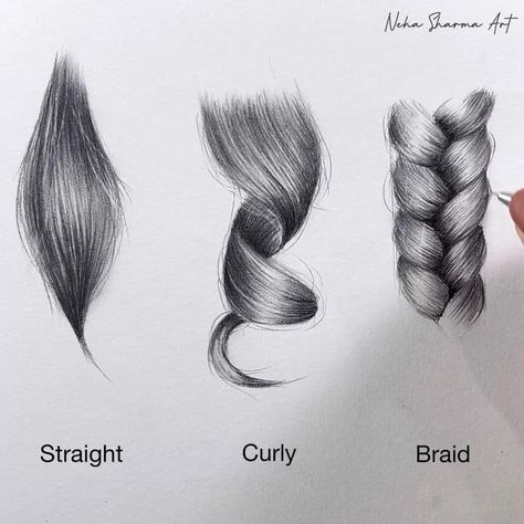 Hair Drawing Realistic Step By Step, Hair Drawing For Beginners, How To Shade Hair Realistic, Hair Pencil Shading, Hair Drawing Reference Realistic, Hair Shading Tutorial Pencil, How To Shade Hair Pencil, Pencil Hair Drawing, How To Draw Realistic Hair