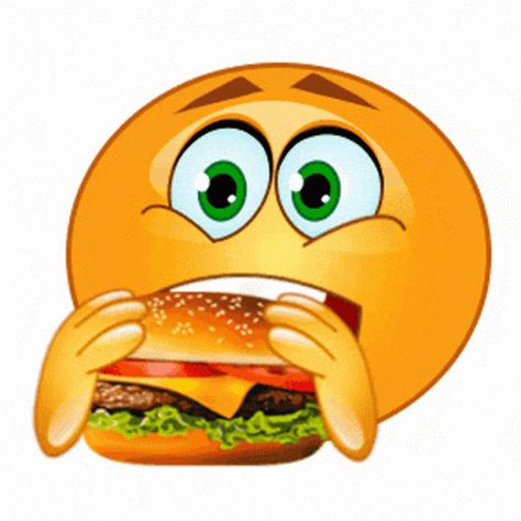 Eating Burger Emoji GIF - Eating Burger Emoji Chomp - Discover & Share GIFs Lach Smiley, Animated Smiley Faces, Animated Emojis, Emoticon Faces, Good Morning Smiley, Images Emoji, Love Smiley, Emoticons Emojis, Emoji Symbols