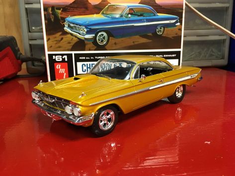 Revell Model Cars, 1961 Chevy Impala, Revell Model Kits, Chevy Models, Chevy Impala Ss, Plastic Model Kits Cars, Model Cars Building, Impala Ss, Gm Car