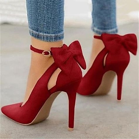 Bowknot Shoes, Light Blue Shoes, Low Cut Shoes, Bow High Heels, Basket Sport, High Heels Boots, Basic Heels, Super High Heels, Pointed Heels