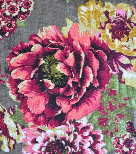 Iris Grey Cotton Linen Blend Fabric Harrison Howard, Floral Drapery Fabric, Floral Upholstery Fabric, Floral Chair, Upholstery Fabric For Chairs, Vintage Floral Fabric, Floral Upholstery, Quirky Decor, Sofa Cover