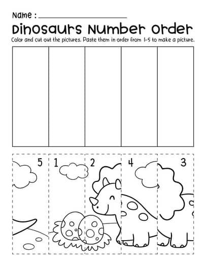 Dinosaurs Number Order Cut & Paste Scene Preschool Worksheets in 2024 | Preschool learning materials, Preschool worksheets, Dinosaur activities preschool Preschool Sequence Activities, Advanced Preschool Activities, Math And Manipulatives For Preschool, Nursery Activities 3-5 Worksheets, Preschool Math Worksheet, Learning Pages For Preschool, Fun Prek Activities, Special Education Activities Preschool, Easy Kindergarten Activities