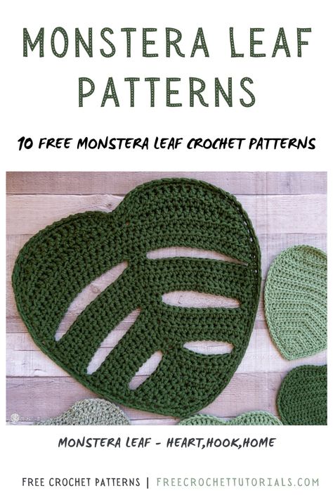 Unleash your creativity with free Monstera Leaf crochet patterns! Create stunning and unique wall hangings, earrings, and more. #UnleashYourCreativity #monstera #monsteracrochet #freepattern #crochet Crochet Monstera Leaf Blanket, Crochet Monstera Leaf Free Pattern Coaster, Monstera Coaster Crochet Pattern, Monstera Crochet Pattern Free, Crochet Monstera Leaf Free Pattern, Crochet Map, Crochet Monstera Leaf, Monstera Crochet, Crochet Pot Leaf