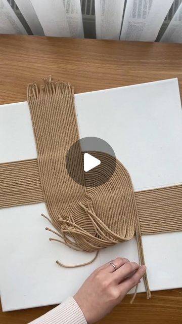 Art Painting  | Artist on Instagram: ""Let's create art with jute twine! 🎨✨ What do you think of the final masterpiece? #JuteTwineArt #DIYCrafts #CreativeExpressions #ArtisticAdventures #HandmadeBeauty"" Twine Decorations, Twine Crafts Diy, Jute Wall Art, Jute Twine Crafts, Cuadros Diy, Twine Crafts, Art Deco Artists, Photography Hacks, Indian Wall Art