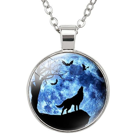 PRICES MAY VARY. 🐺 UNLEASH YOUR INNER STRENGTH 🐺 The Mysterious Ghost in the Moonlight wolf necklace is inspired by the wolf legend and features a wolf pattern in the crystal, It symbolizes the power of shouting and represents your inner strength, courage, and power that is not lost to anyone 🐺 EMBARK ON AN ADVENTURE 🐺 This wolf necklace is more than just a piece of jewelry, It can help you find love and courage and is the perfect companion for those who want to embark on a life adventure an Cute Pendant Necklace, Teen Wolf Fashion, Necklace Cheap, Wolf Pattern, Cute Necklaces, Wolf Stuff, Life Adventure, Wolf Necklace, Special Necklace