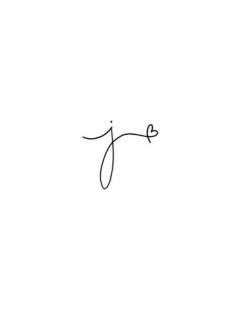 Simple J Tattoos, Minimalist J Tattoo, Sister Initial Tattoos, Cursive J Tattoo With Heart, Minimalist Tattoo Initials, Delicate Initial Tattoo, Initial Tattoos Men, Cursive J With Heart, Simple J Tattoo