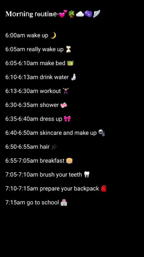 Morning Routine 6 Am To 7 Am, 6:00 Morning Routine, Productive 6 Am Morning Routine, The Perfect Morning Routine For School, Morning Routine 7:30 To 9:00, Good School Morning Routines, 2024 Morning Routine, Best Morning Routine For School, My Morning Routine For School