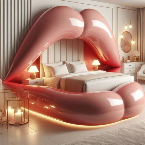 Bedroom - Trending Art Works Crazy Interior Design, Hollywood Glamour Bedroom, Unusual Beds, Igloo House, Comfortable Bedroom Decor, Creative Beds, Chic Bed, Elegant Draperies, Big Bed