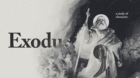 A sermon series graphic design. A book study on Exodus and Moses. Genesis Graphic Design, Saint Graphic Design, Gospel Graphic Design, Biblical Graphic Design, Sermon Series Design, Christian Book Cover Design, Sermon Graphic Design, Sermon Series Graphic Design, Church Sermon Graphics