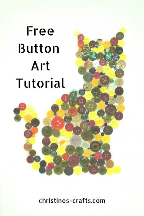 Button Art Diy, Button Art On Canvas, Button Art Projects, Make Your Own Buttons, Button Projects, Buttons Crafts Diy, Button Creations, Plastic Bottle Flowers, Personalised Gifts For Friends