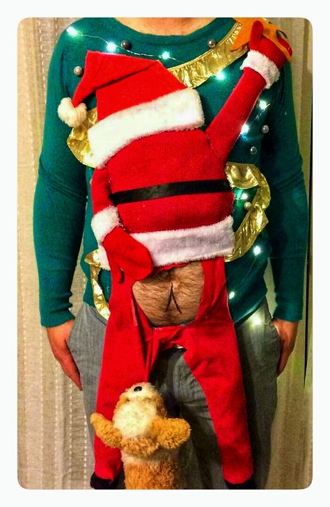 Ugly Christmas Sweater Diy Funny, Ugly Christmas Sweater Outfit, Ugly Christmas Sweater Contest, Diy Christmas Sweater, Christmas Sweater Outfits, Best Ugly Christmas Sweater, Ugly Sweater Diy, Ugly Sweater Contest, Diy Ugly Christmas Sweater