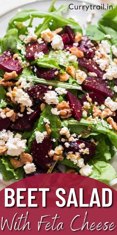 beet feta cheese arugula salad in plate Beetroot And Feta Salad, Beet Salad With Feta, Salad With Feta Cheese, Cottage Recipes, Feta Salad Recipe, Beet Salad Recipes, Feta Cheese Salad, Salad With Feta, Beetroot Salad