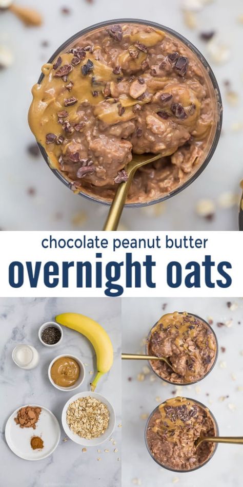 Overnight Oats Peanut Butter Powder, Flavorful Overnight Oats, Overnight Oats With Peanut Butter Powder, Overnight Oats Chocolate Banana, Twix Bar Overnight Oats, Reeses Overnight Oats Recipe, Overnight Oats Cocoa Powder, Overnight Oats With Chocolate Protein Powder, Choc Overnight Oats