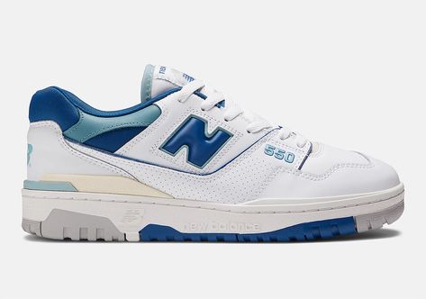 New Balance 550 White Blue, New Balance 550 White, New Balance Outfit, Balance 550, New Balance Men, New Uses, Unisex Shoes, New Sneakers, Black & White