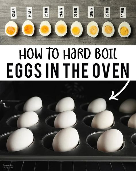 Oven Boiled Eggs, Boiled Eggs In The Oven, Baked Hard Boiled Eggs, Eggs In The Oven, Hard Boiled Eggs Easy Peel, Hard Boil Eggs, Easy Hard Boiled Eggs, Eggs In Oven, Boiled Egg Recipes