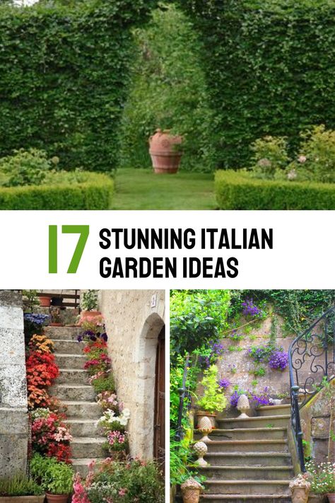 17 Stunning Italian Garden Ideas Tuscany Landscape Gardens, Italian Backyard Ideas, Italian Herb Garden, Italian Landscaping, Italian Garden Ideas, Italian Garden Landscaping, Italian Backyard, Italian Patio, Italian Flowers