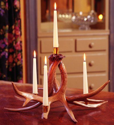 Cabin Furnishings, Deer Antler Lamps, Antler Candle Holder, Antler Lamp, Antler Lights, Log Cabin Furniture, Rustic Log Cabin, Black Forest Decor, Cabin Furniture