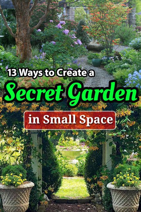 Tiny Garden Landscaping, Garden Design For Small Yard, Small Garden Design Aesthetic, Garden Spaces Design, Small Beautiful Garden Ideas, Backyard Gardens Flowers, Creating A Secret Garden Backyards, Secret Garden Yard Ideas, Side Yard Secret Garden Ideas