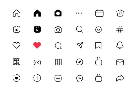 Icons For Social Media, Website Design Mobile, Icon Inspiration, Icon Set Design, Simple Signs, Icons Website, Icon Sets, Journal Book, Social Icons