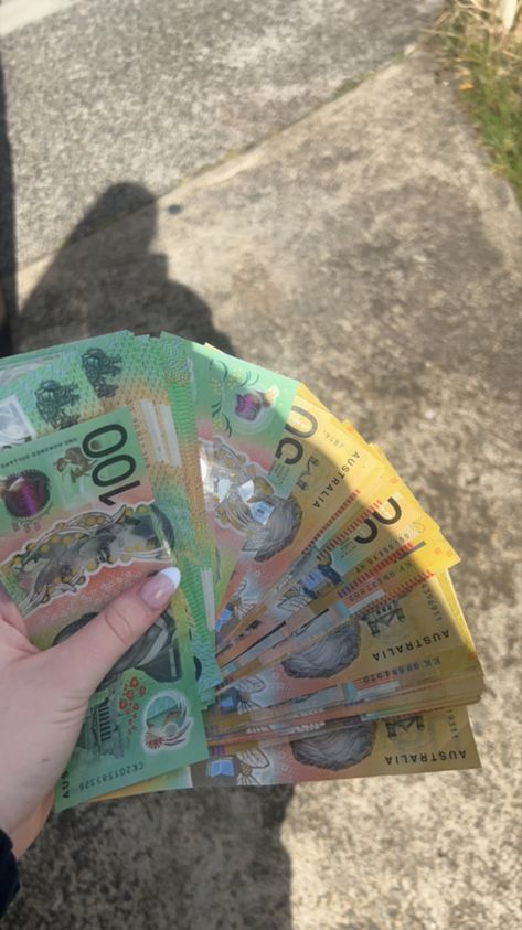 Australian Dollars Aesthetic, Money Aesthetic Australia, Australia Money, 2025 Aesthetic, Australian Dollars, Australian Money, Money Tin, Financial Breakthrough, 2025 Goals