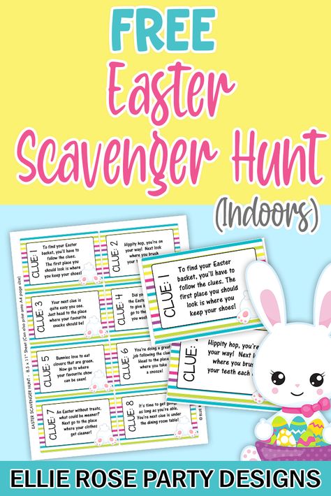 Printable Scavenger Hunt Clues, Easter Egg Scavenger Hunt Clues, Easter Basket Hunt, Tags Printable Free, Easter Scavenger Hunt Clues, Egg Hunt Clues, Easter Bunny Printable, Easter Egg Scavenger Hunt, Easter Egg Hunt Clues