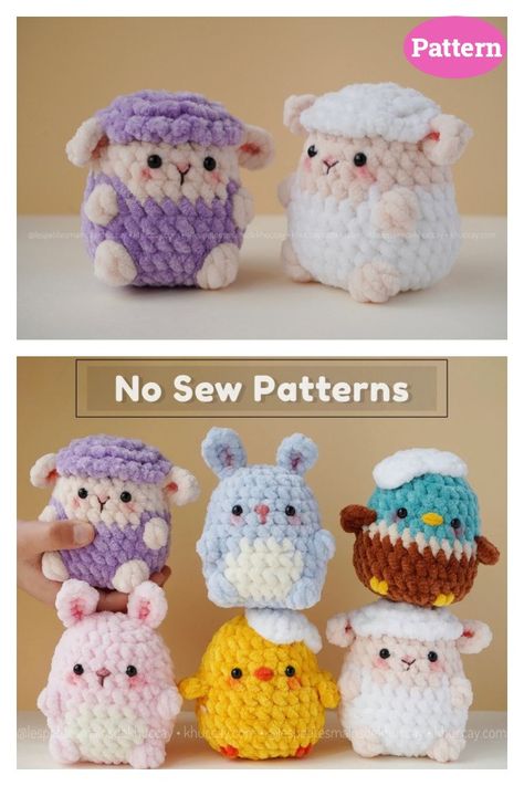 6 Sheep Easter Egg Crochet Patterns Crochet Plush Sheep Free Pattern, Amigurumi Free Pattern Sheep, Crochet Sheep Amigurumi, Egg Crochet Pattern Free, Sheep Crochet Pattern Free, Easter Egg Animals, Sheep Amigurumi Free Pattern, Crochet Sheep Free Pattern, Crochet Sheep Pattern