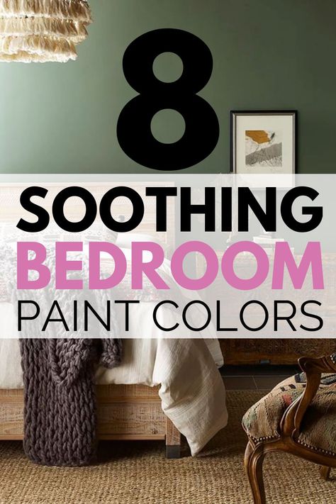 A calming and soothing bedroom environment has become more important than ever. Second, only to minimalizing clutter, choosing a soothing bedroom paint color is key to creating a retreat within your home. #bedroompaintcolors #soothingbedroompaintcolors #bedroomdecor #bedroomideas #bedroomdesginideas #homedecor #decor Guest Room Paint, Calming Bedroom Colors, Small Bedroom Colours, Soothing Paint Colors, Calming Paint Colors, Soothing Bedroom, Boys Bedroom Paint, Bedroom Paint Colors Master, Best Bedroom Colors