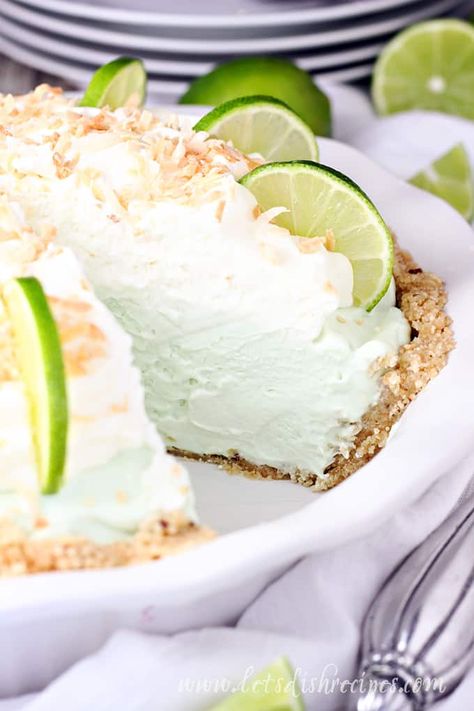 Key Lime Pie Whipped Cream, Whipped Key Lime Pie, Key Lime Pie With Lime Jello, Key Lime Chiffon Pie, Let Lime Pie Recipe, Mile High Key Lime Pie, Coconut Key Lime Pie, Cream Cheese Key Lime Pie Recipe, Key Lime Pie With Cream Cheese