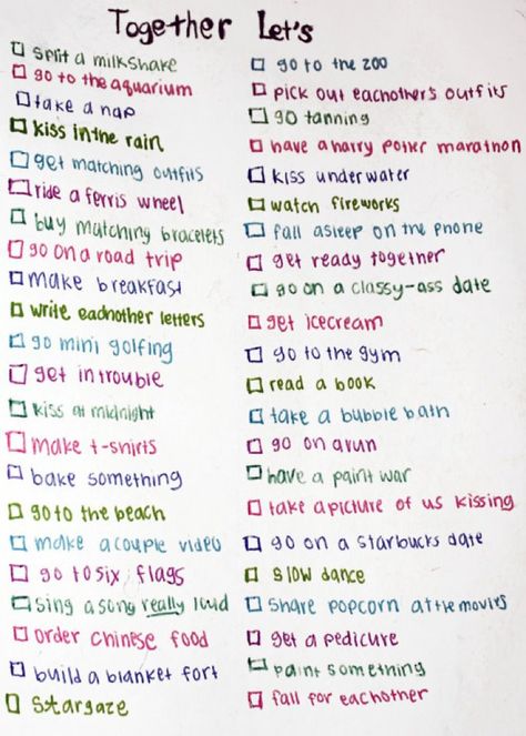 Things to do in our 4th year of marriage... used in anniversary gift. 365 Jar, Relationship Bucket List, Things To Do With Your Boyfriend, Couples Pictures, Cute Date Ideas, Together Lets, Cute Couple Quotes, Pictures Quotes, My Funny Valentine