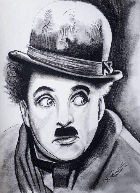 Insta Image, Bengali Art, Charlie Chaplin, Pencil Art, Portrait Art, Pencil, Male Sketch, Quick Saves, Art