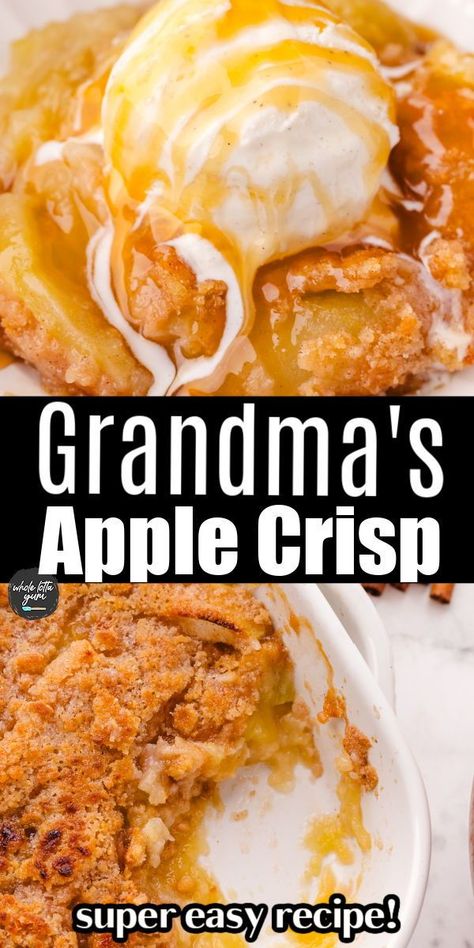 Apple Crisp Recipe Without Oats, Simple Apple Crisp Recipe, Apple Crisp No Oats, Baking Apples, Apple Crisp Without Oats, Old Fashioned Apple Crisp, Whole Lotta Yum, Best Apple Crisp Recipe, Easy Apple Crisp