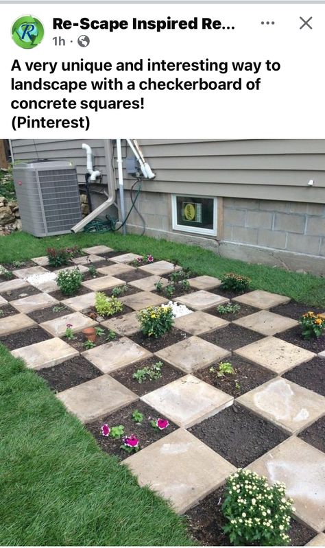 Repurposed Landscaping Ideas, Unlevel Garden Ideas, Unique Front Yard Ideas, Easy Diy Landscaping, Unique Landscaping, Front Yard Garden Design, Backyard Diy Projects, Backyard Inspo, Garden Yard Ideas