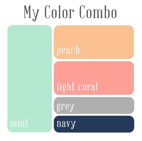 love this color combo - it was used in a wedding, but I can make a great pendant Mint Color Palettes, Mint Green Outfits, Mint Green Bedroom, Mint Bedroom, Coral Colour Palette, Navy Color Palette, Mint Walls, Green Color Combinations, Mint Coral