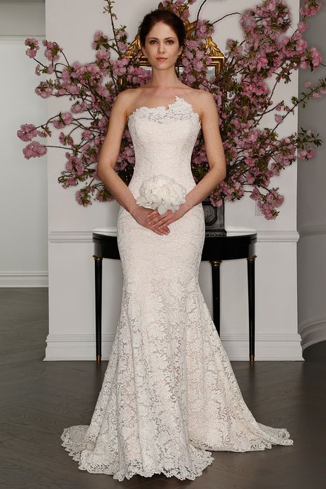 Ramona Keveza, Romona Keveza Bridal, Romona Keveza Wedding Dresses, Trumpet Wedding Dress Lace, Wedding Gown Gallery, Romona Keveza, Timeless Wedding Dress, Spring Wedding Dress, Wedding Dresses Strapless